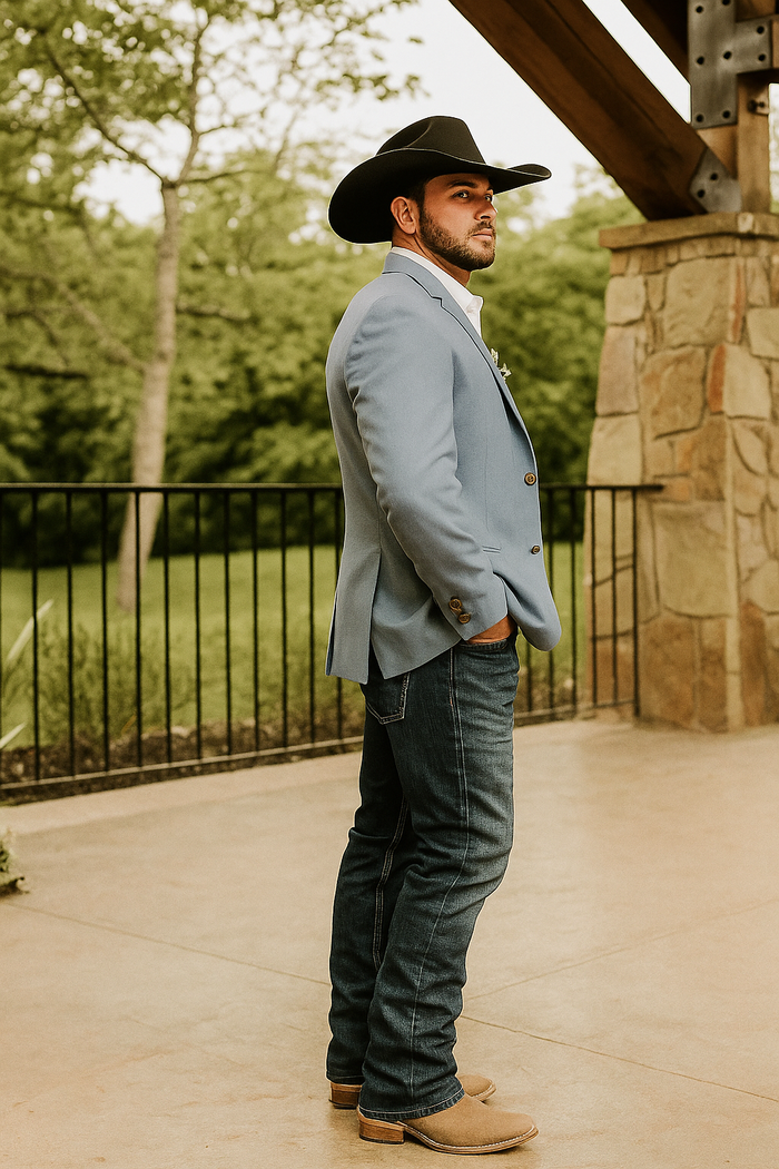 Light Tan Western Blazer - Sand Color - Image 23
