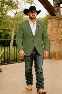 Light Tan Western Blazer - Sand Color