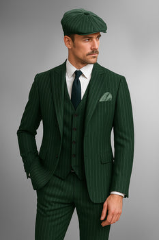 Brand New Quality 1920's English Style Peaky Blinders Style Vested Peaky Blinder Suit - Peaky Blinders Outfit + Overcoat + Hat (Peaky Blinder Custome) - Image 86