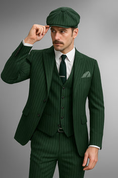 Brand New Quality 1920's English Style Peaky Blinders Style Vested Peaky Blinder Suit - Peaky Blinders Outfit + Overcoat + Hat (Peaky Blinder Custome) - Image 87