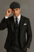 Brand New Quality 1920's English Style Peaky Blinders Style Vested Peaky Blinder Suit - Peaky Blinders Outfit + Overcoat + Hat (Peaky Blinder Custome)