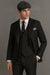 Brand New Quality 1920's English Style Peaky Blinders Style Vested Peaky Blinder Suit - Peaky Blinders Outfit + Overcoat + Hat (Peaky Blinder Custome)