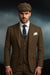 Brand New Quality 1920's English Style Peaky Blinders Style Vested Peaky Blinder Suit - Peaky Blinders Outfit + Overcoat + Hat (Peaky Blinder Custome)