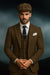 Brand New Quality 1920's English Style Peaky Blinders Style Vested Peaky Blinder Suit - Peaky Blinders Outfit + Overcoat + Hat (Peaky Blinder Custome)