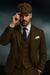 Brand New Quality 1920's English Style Peaky Blinders Style Vested Peaky Blinder Suit - Peaky Blinders Outfit + Overcoat + Hat (Peaky Blinder Custome)