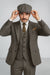 Brand New Quality 1920's English Style Peaky Blinders Style Vested Peaky Blinder Suit - Peaky Blinders Outfit + Overcoat + Hat (Peaky Blinder Custome)