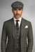 Brand New Quality 1920's English Style Peaky Blinders Style Vested Peaky Blinder Suit - Peaky Blinders Outfit + Overcoat + Hat (Peaky Blinder Custome)