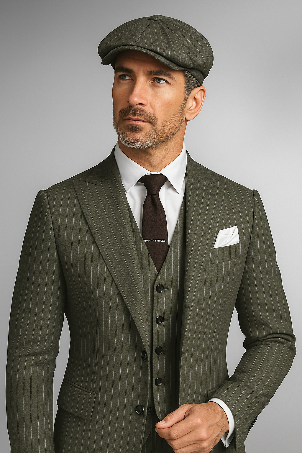 Brand New Quality 1920's English Style Peaky Blinders Style Vested Peaky Blinder Suit - Peaky Blinders Outfit + Overcoat + Hat (Peaky Blinder Custome) - Image 103