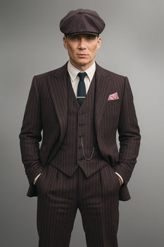 Brand New Quality 1920's English Style Peaky Blinders Style Vested Peaky Blinder Suit - Peaky Blinders Outfit + Overcoat + Hat (Peaky Blinder Custome) - Image 6