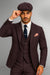 Brand New Quality 1920's English Style Peaky Blinders Style Vested Peaky Blinder Suit - Peaky Blinders Outfit + Overcoat + Hat (Peaky Blinder Custome)