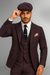 Brand New Quality 1920's English Style Peaky Blinders Style Vested Peaky Blinder Suit - Peaky Blinders Outfit + Overcoat + Hat (Peaky Blinder Custome)
