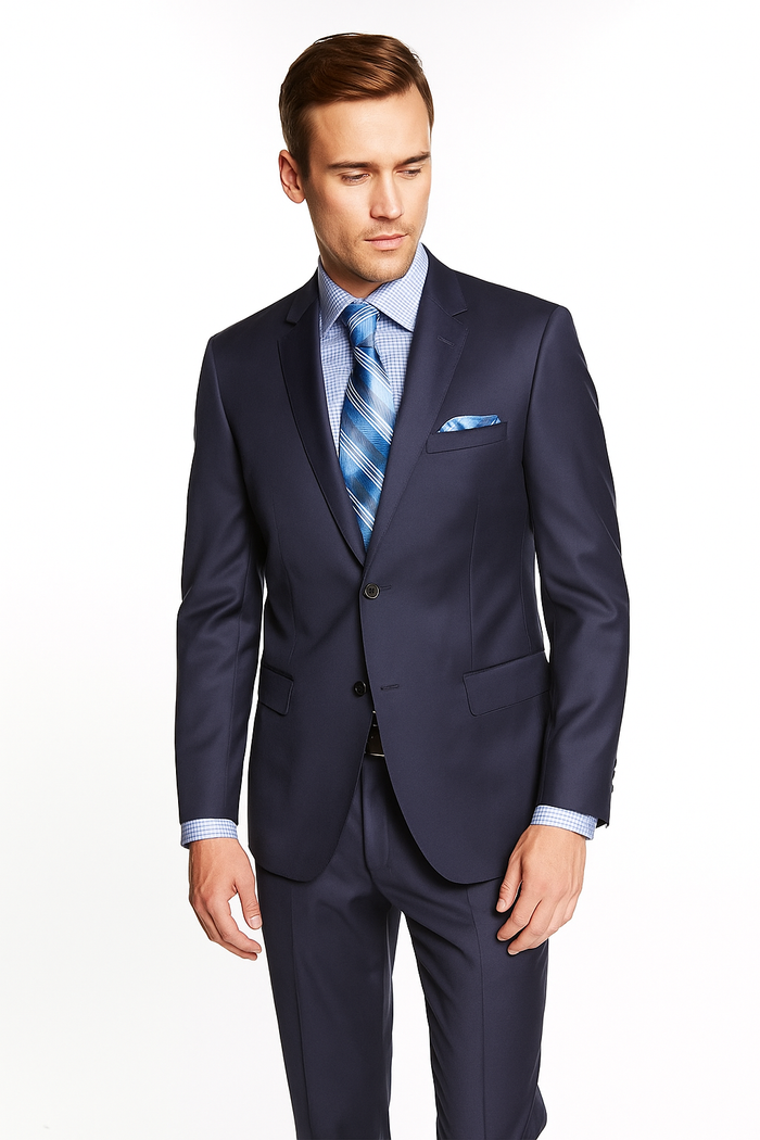 Mantoni Suit Brand Men’s Suit-French Blue- High End Suits - High Quality Suits - Image 7
