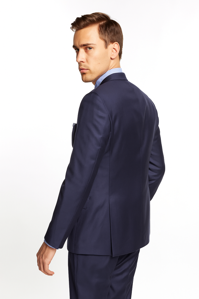 Mantoni Suit Brand Men’s Suit-French Blue- High End Suits - High Quality Suits - Image 2