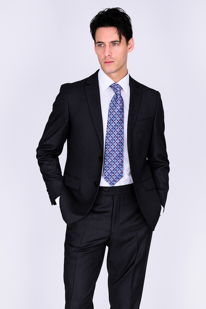 Mantoni Suit Brand Men’s Suit-Solid Gray- High End Suits - High Quality Suits - Image 5