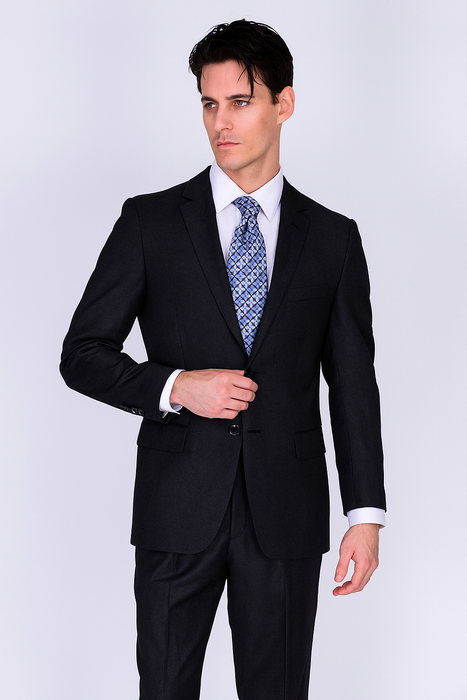 Mantoni Suit Brand Men’s Suit-Solid Gray- High End Suits - High Quality Suits