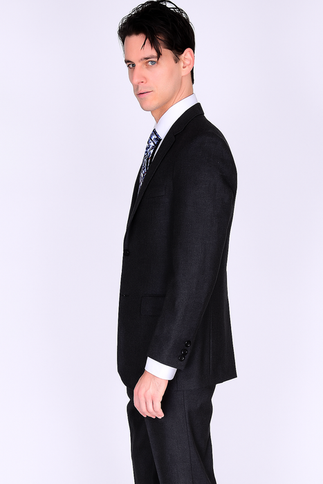 Mantoni Suit Brand Men’s Suit-Solid Gray- High End Suits - High Quality Suits