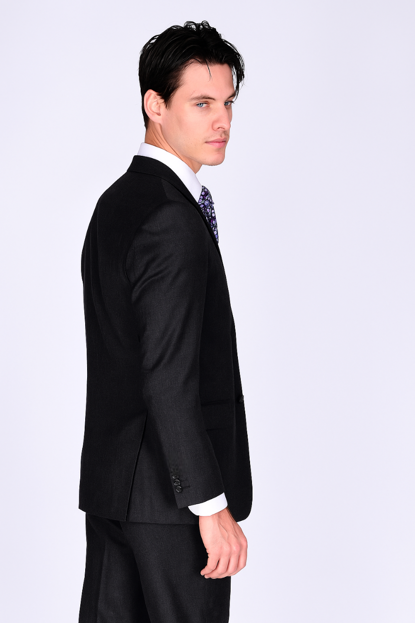 Mantoni Suit Brand Men’s Suit-Solid Gray- High End Suits - High Quality Suits - Image 8