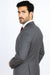 Mantoni Suit - Signature Menswear Wool Fabric SuitsOutlet - Brand Men's Italian Two Button  Gray Solid Double Vent Suit- High End Suits - High Quality Suits