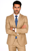 Mantoni Suit - Signature Menswear Wool Fabric SuitsOutlet -  Brand Men's Two Button  Solid Double Vent Camel Suit- High End Suits - High Quality Suits