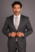 Mantoni Suit - Signature Menswear Wool Fabric SuitsOutlet -  Brand Men's 2 Button Slim Cut Suit Charcoal Gray- High End Suits - High Quality Suits