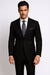 Tiglio Suit Brand 2 Button Solid Black Suit - High End Suits - High Quality Suits