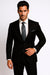 Tiglio Suit Brand 2 Button Solid Black Suit - High End Suits - High Quality Suits
