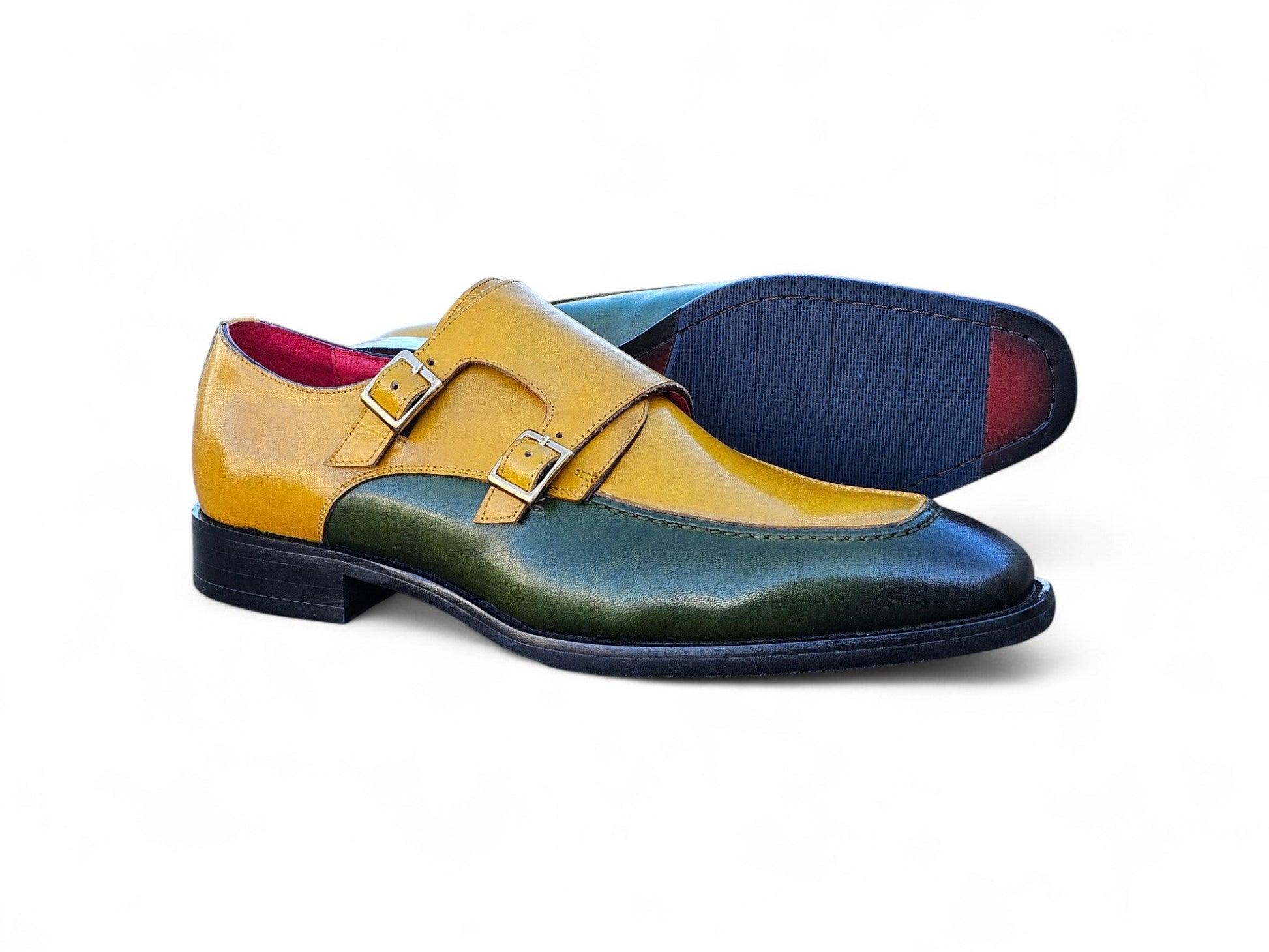 Double Monk Strap Two Tone Loafer - Image 14