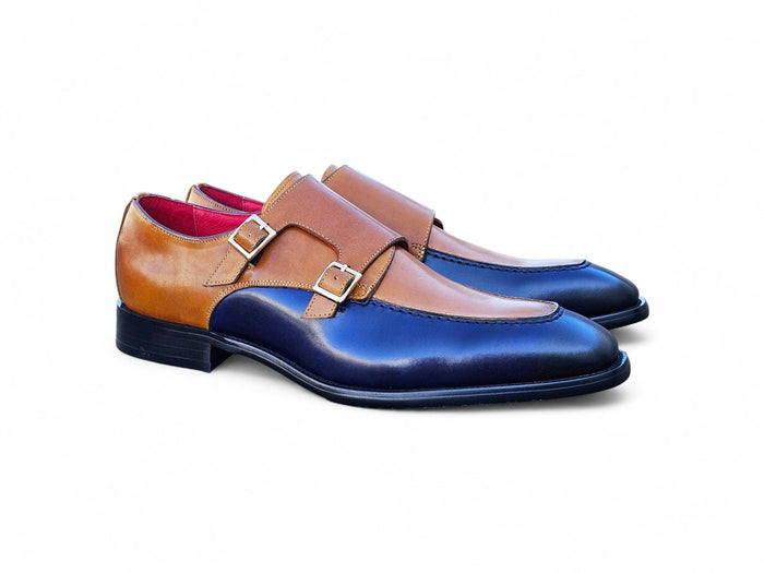 Double Monk Strap Two Tone Loafer - Image 17