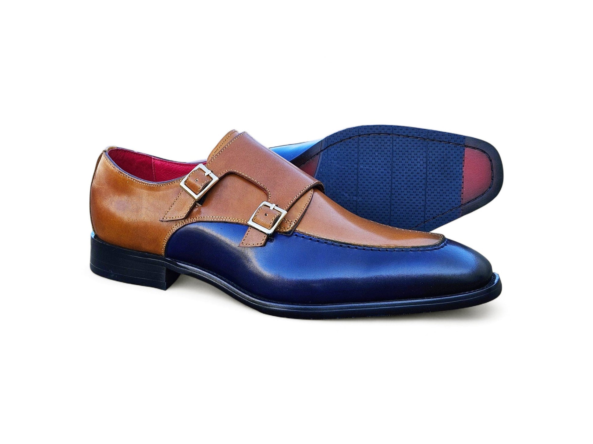 Double Monk Strap Two Tone Loafer - Image 18