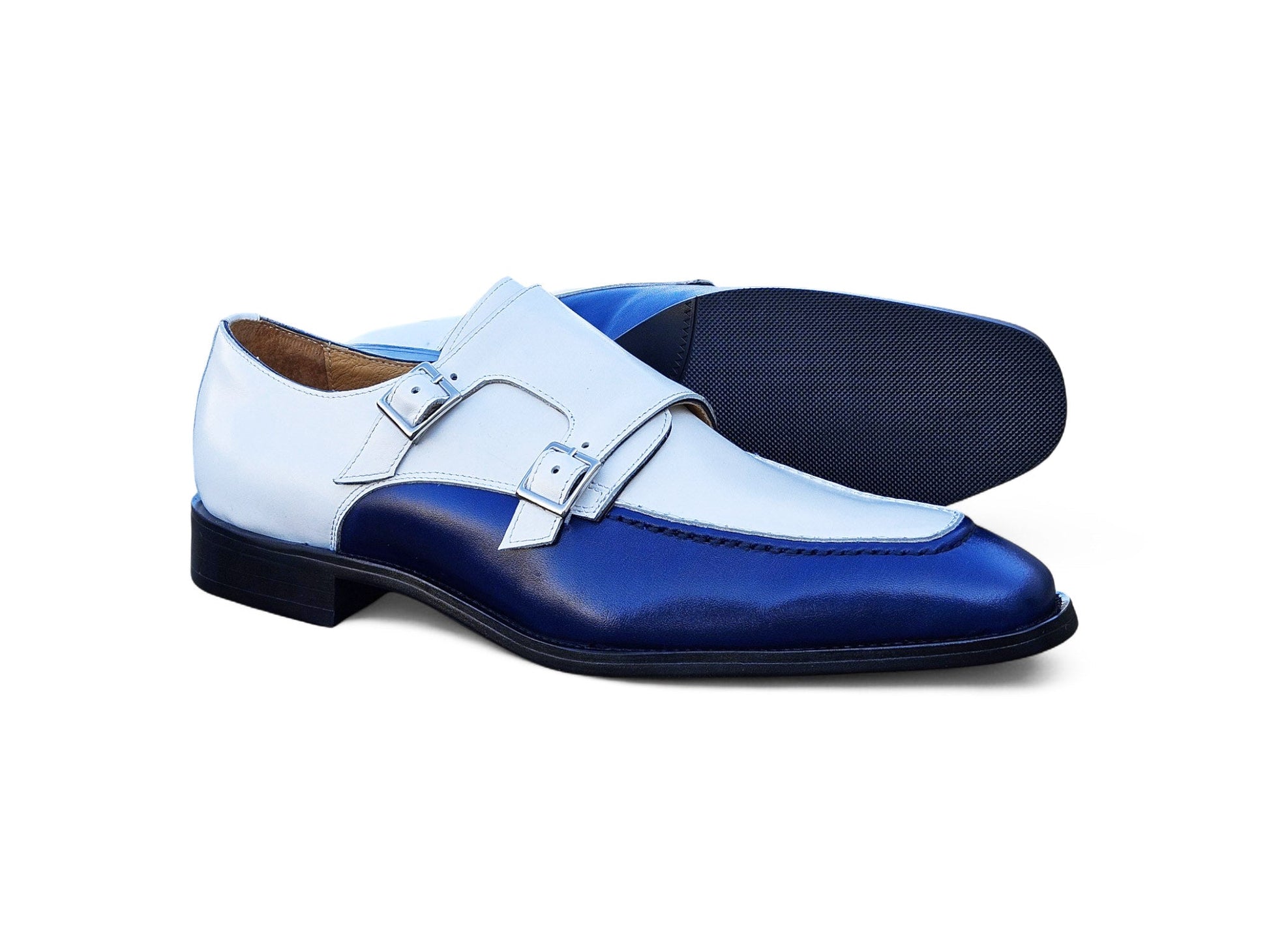 Double Monk Strap Two Tone Loafer - Image 10
