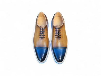 Carrucci Two Tone Cap toe Calfskin Oxford