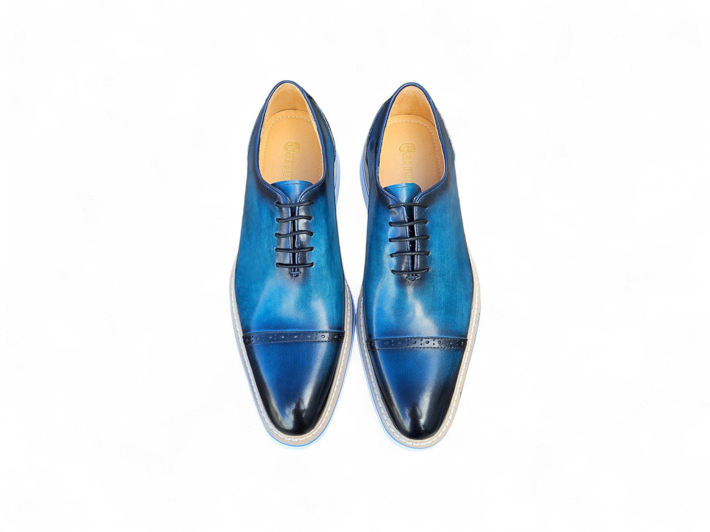 Carrucci Two Tone Cap toe Calfskin Oxford