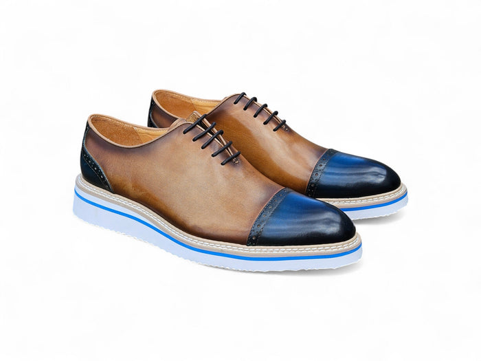 Carrucci Two Tone Cap toe Calfskin Oxford