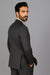 Men's Tiglio Suit - Signature Menswear Wool Fabric SuitsOutlet - Brand Charcoal Grey 2-button Suit  - High End Suits - High Quality Suits