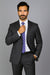 Men's Tiglio Suit - Signature Menswear Wool Fabric SuitsOutlet - Brand patterned Dark Grey 2-button Suit  - High End Suits - High Quality Suits