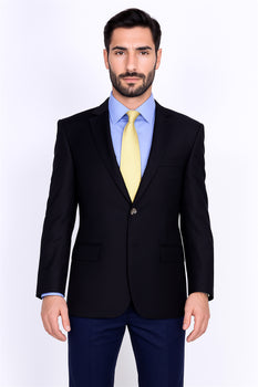 Men's Sport Coat Black Mantoni Suit - Signature Menswear Wool Fabric SuitsOutlet - Brand - High End Suits - High Quality Suits - Image 5
