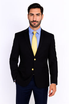 Men's Sport Coat Black Mantoni Suit - Signature Menswear Wool Fabric SuitsOutlet - Brand - High End Suits - High Quality Suits - Image 9