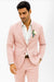 Mens Cotton Suit - Pink Summer Suit