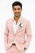 Mens Cotton Suit - Pink Summer Suit