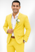Mens Cotton Suit - Yellow Summer Suit