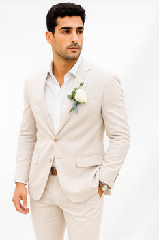 Mens Cotton Suit - White Summer Suit - Image 5
