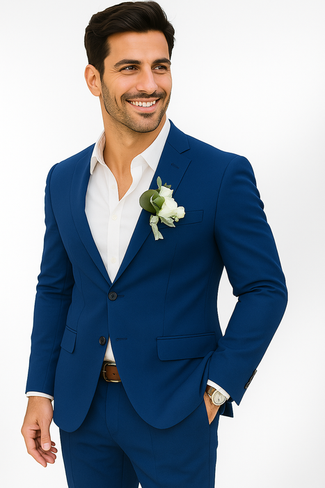 Mens Cotton Suit - Royal Summer Suit