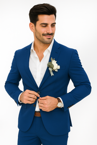 Mens Cotton Suit - Royal Summer Suit