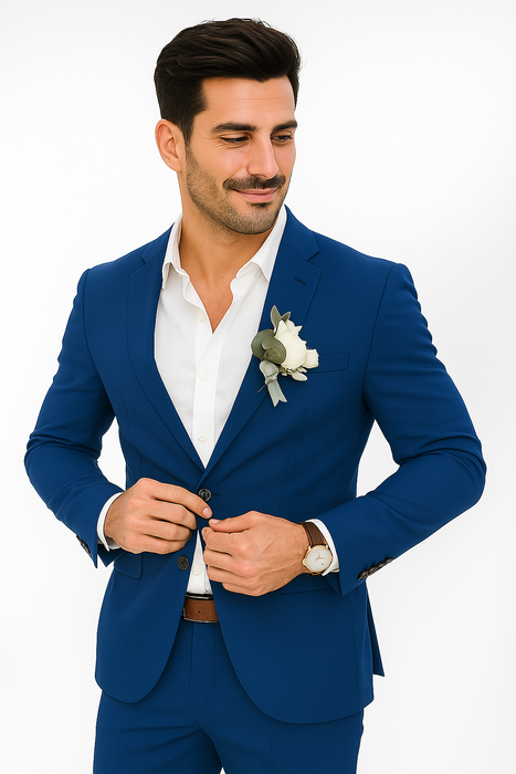 Mens Cotton Suit - Royal Summer Suit