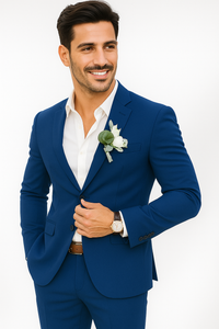 Mens Cotton Suit - Royal Summer Suit