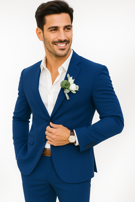 Mens Cotton Suit - Royal Summer Suit