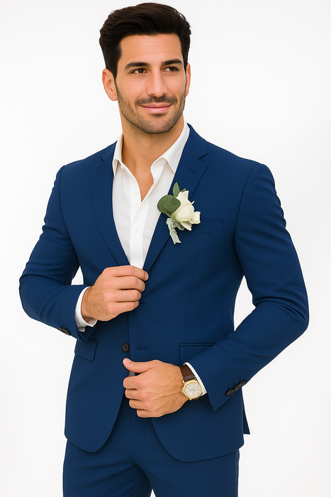 Mens Cotton Suit - Royal Summer Suit