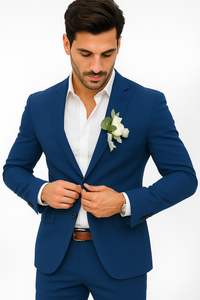 Mens Cotton Suit - Royal Summer Suit
