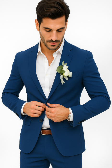 Mens Cotton Suit - Royal Summer Suit