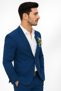 Mens Cotton Suit - Royal Summer Suit
